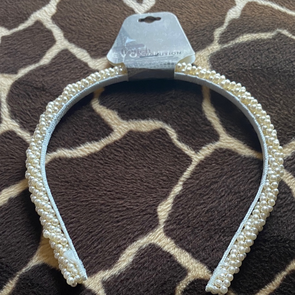 Vintage 90’s Faux Pearl Embellished Headband